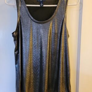 GAP Silver metallic tank top